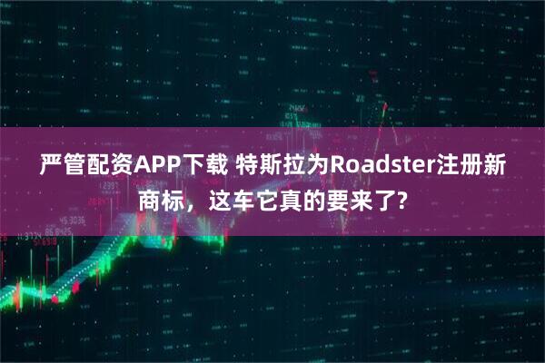 严管配资APP下载 特斯拉为Roadster注册新商标，这车它真的要来了?