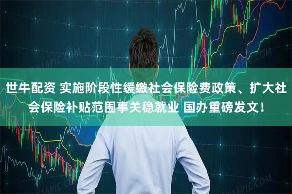世牛配资 实施阶段性缓缴社会保险费政策、扩大社会保险补贴范围事关稳就业 国办重磅发文！